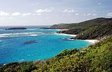 De kust van Mustique