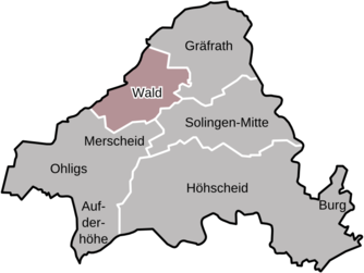 Stadtbezirke der Stadt Solingen