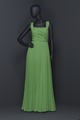 Evening dress in green georgette, Swedish, 1950s