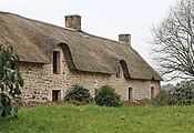 Cahire Breton cottage at Plougoumelen, Brittany, France