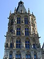 Town hall tower in Cologne with statue of Johann Maria Farina, left side, second floor