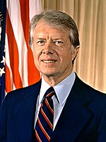 Photographic portrait of Jimmy Carter