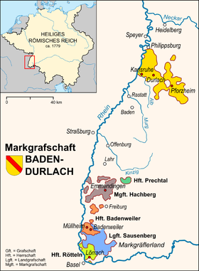 Localização de Marca de Baden-Durlach