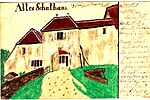 Postkarte Altes Schulhaus, 1900