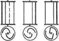 Profiles of shapes with which Savonius was experimenting (drawing by Savonius)