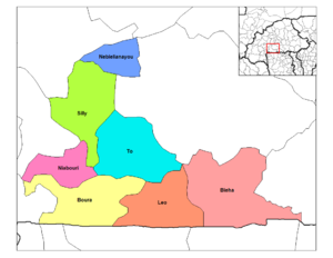 Provincial map of its departments