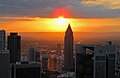 Messeturm at sunset