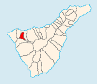 Localisation d'El Tanque dans l'île de Tenerife.