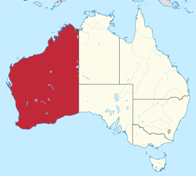 Localização da Austrália Ocidental na Austrália