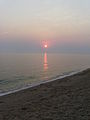 Zonsondergang over de Zee van Azov.