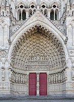 Last Judgment portal of the West facade of Amiens Cathedral