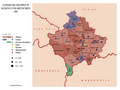 Verteilung der Ethnien im Kosovo 1991