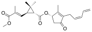 Molecular structure of pyrethrin II