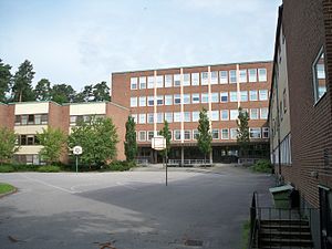 Särlaskolans huvudentré.