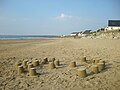 La plage de sable.