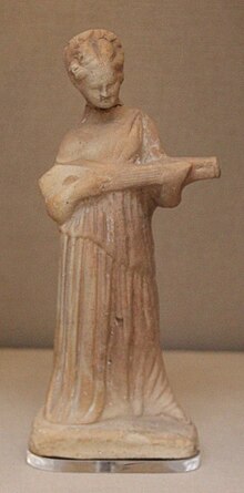 Terracotta Figure of a Woman Playing a Pandoura, Cyprus, circa 300 BC