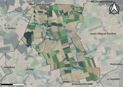 Carte orhophotogrammétrique de la commune.