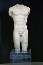 Torso di kouros da Lentini, fine VI-inizio V secolo a.C.