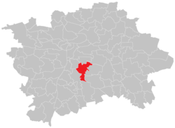 Location of Michle in Prague