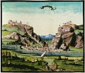 Ansicht von Riedenburg im Jahr 1536; Aquarell aus dem Reisealbum des Pfalzgrafen Ottheinrich