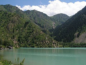 Lake Issyk, in Enbekshikazakh District