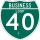 Business Interstate 40-J marker