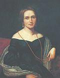 Måleri av Camilla Collett frå 1839.