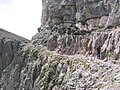 Premiers pas sur la vire sud du cirque au départ du col d'Espluca Ruego