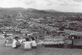 Housing complex on the outskirts of Seoul with no running water, sewage, or electricity—the result of mass evictions