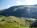 Tu west Helvellyn: Radel Helvellyn gwelys dres Thirlmere dhyworth Wythburn Fells