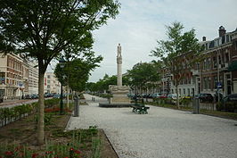 Nassauplein en oorlogsmonument voor gevallen PTT medewerkers