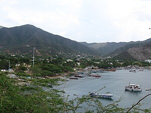 View of Taganga harbour from the north