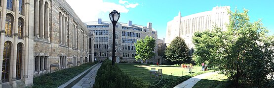 Trumbull College courtyard