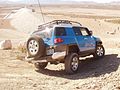 A Voodoo Blue Toyota FJ Cruiser at the Blue Diamond Dam in Las Vegas, Nevada.