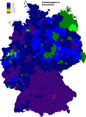 Oktober 2023 Bund: 5,7 % West: 5,3 % Ost: 7,1 %