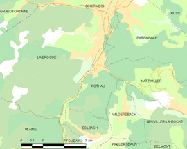 Mapa obce Rothau