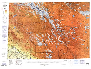 Map including Hotan Prefecture area (southwest) with Aksai Chin (DMA, 1995)[g]