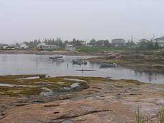 Boats at anchor, sheds and wooden boardwalks[2]