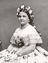 Mary Todd Lincoln, esposa de Abraham Lincoln, en 1861