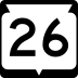 State Trunk Highway 26 marker