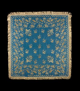 An early 19th-century Russian silk embroidered headscarf[35]