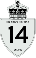 King's Highway 14 marker