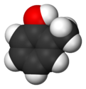 Spacefill model of o-cresol