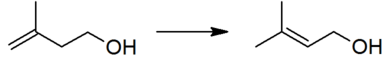 The isomerization of isoprenol to prenol, the second step in the industrial manufacture of prenol