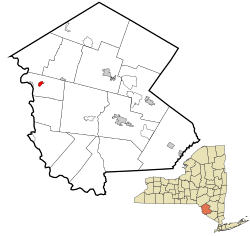 Location of Hortonville in Sullivan County, New York