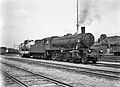 Locomotive from the series 4300 - NS 4520 ("Austerities", ex-WD) of the N.S. with a spray truck of the weed control train (spray train) in Utrecht.