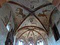 The ceiling of the church