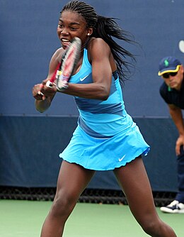 Françoise Abandová na juniorce US Open 2012