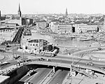 Kolingsborg byggs på platsen för yttre Söder torn, 1954.