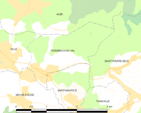 Poziția localității Triembach-au-Val